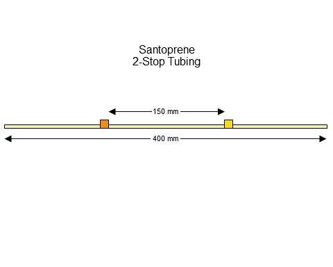 2-stop Santoprene Orange-Yellow Pump Tubing