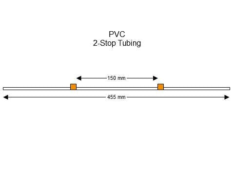 2-stop PVC Orange-Orange Pump Tubing