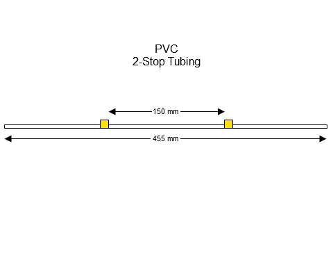 2-stop PVC Yellow-Yellow Pump Tubing