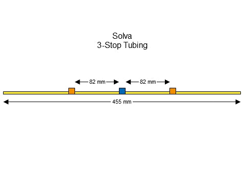 3-stop Solva Orange-Blue Pump Tubing