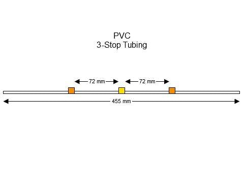 3-stop PVC Orange-Yellow Pump Tubing