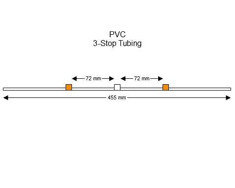 3-stop PVC Orange-White Pump Tubing