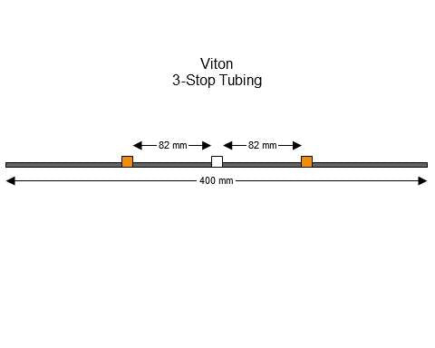 3-stop Viton Orange-White Pump Tubing