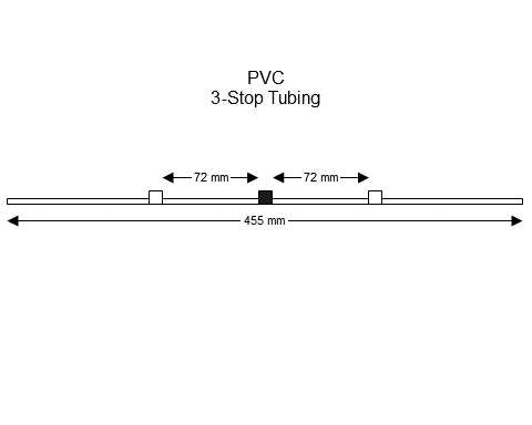 3-stop PVC White-Black Pump Tubing