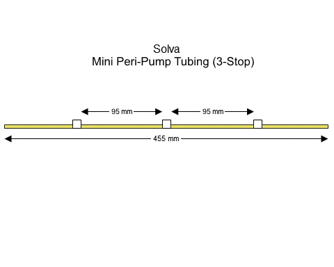 Mini 3-stop Solva White-White Pump Tubing