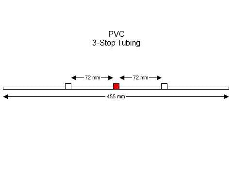 3-stop PVC White-Red Pump Tubing