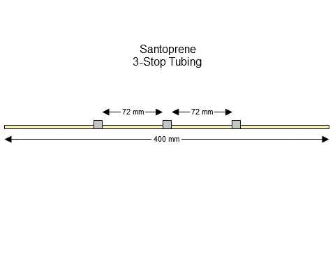 3-stop Santoprene Grey-Grey Pump Tubing