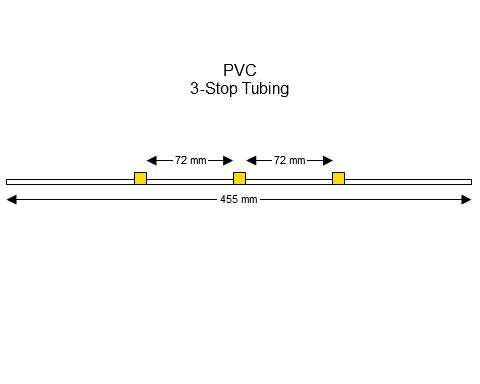 3-stop PVC Yellow-Yellow Pump Tubing