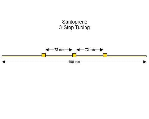 3-Stop Santoprene Yellow-Yellow Pump Tubing