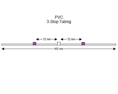 3-Stop PVC Purple-White Pump Tubing