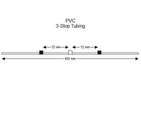 3-stop PVC Black-White Pump Tubing