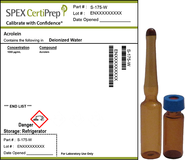 Acrolein, 1,000 µg/mL Organic Standard, 1 mL