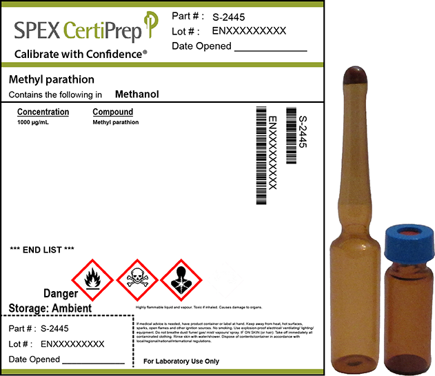 Methyl parathion, 1,000 µg/mL Organic Standard, 1 mL
