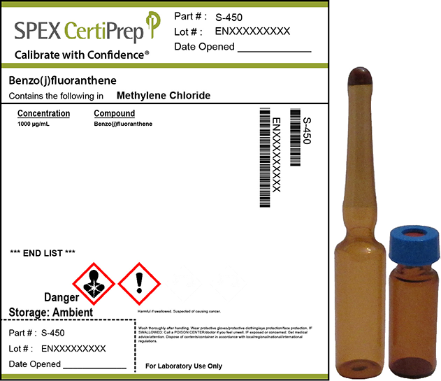 Benzo(j)fluoranthene, 1,000 µg/mL Organic Standard, 1 mL