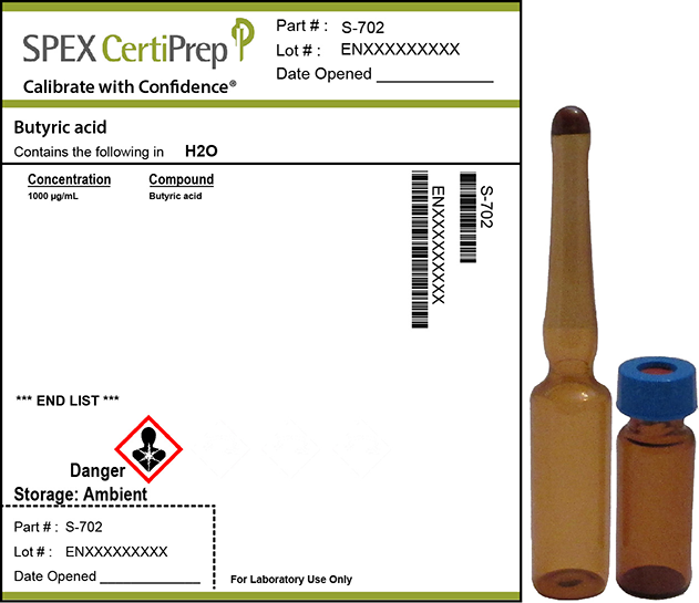 Butyric acid, 1,000 µg/mL Organic Standard, 1 mL