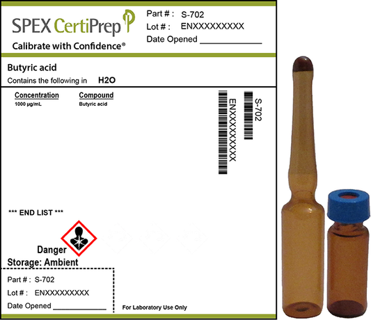 Butyric acid, 1,000 µg/mL Organic Standard, 1 mL