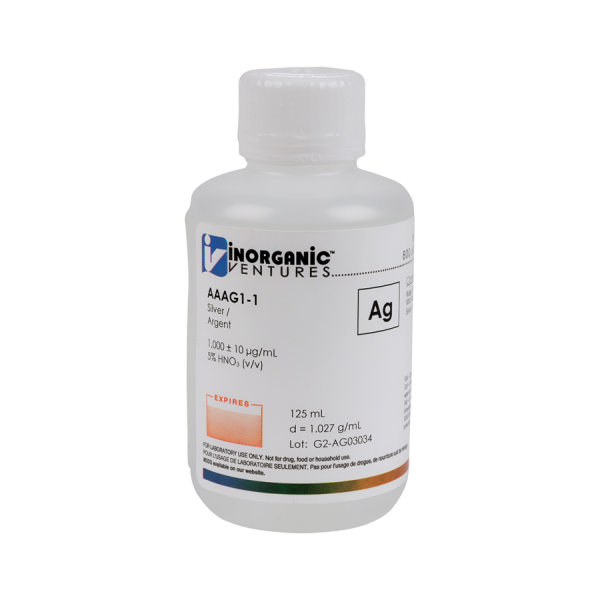 1000ug/mL SILVER 125mL for AA