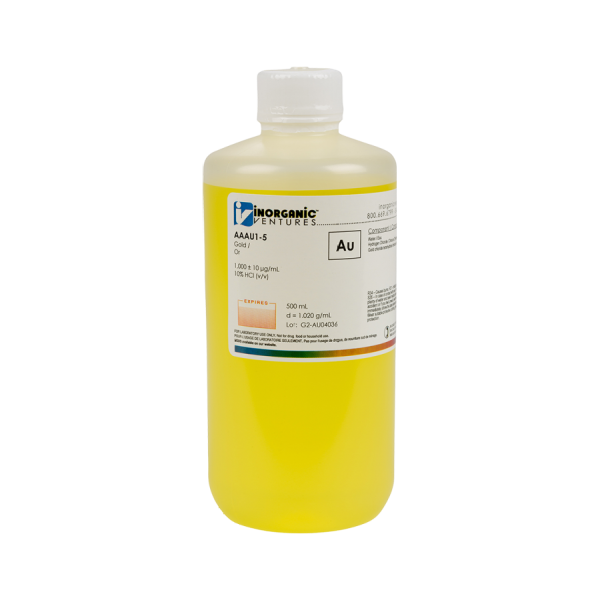1000ug/mL GOLD 500mL for AA