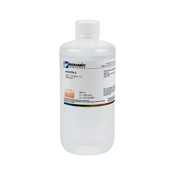 1000ug/mL COPPER/NaCN 500mL for AA
