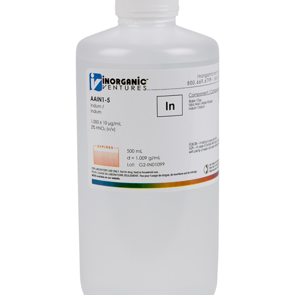 1000ug/mL INDIUM 500mL for AA
