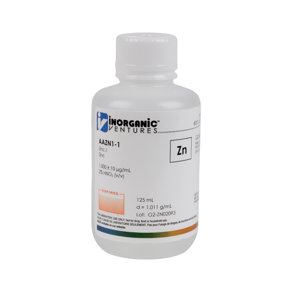 1000ug/mL ZINC 125mL for AA