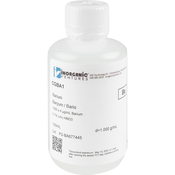 1000 ppm Barium for ICP