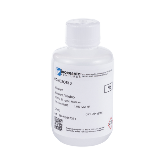 10,000ug/mL NIOBIUM, Ta FREE 125mL