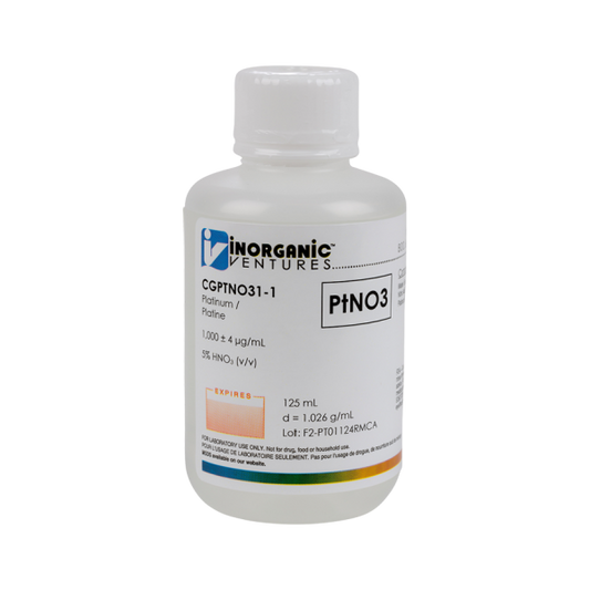 1000ug/mL Cl FREE PLATINUM HNO3 125mL