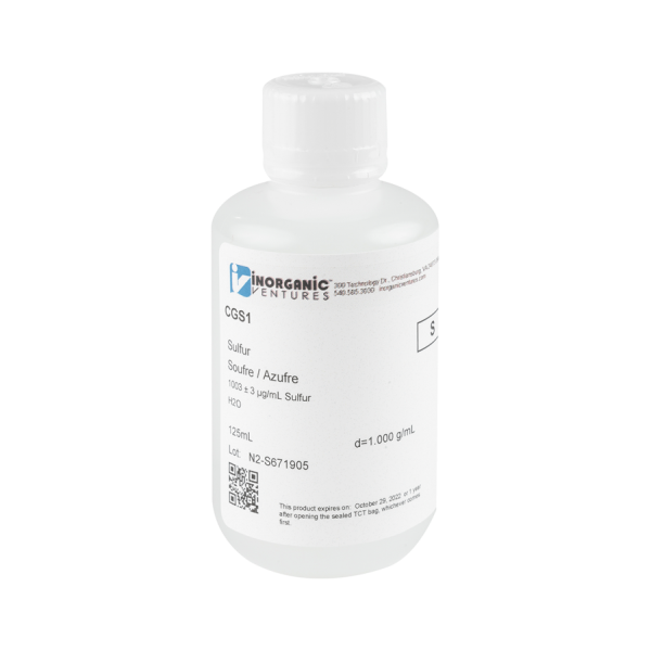 1000ug/mL SULFUR 125mL