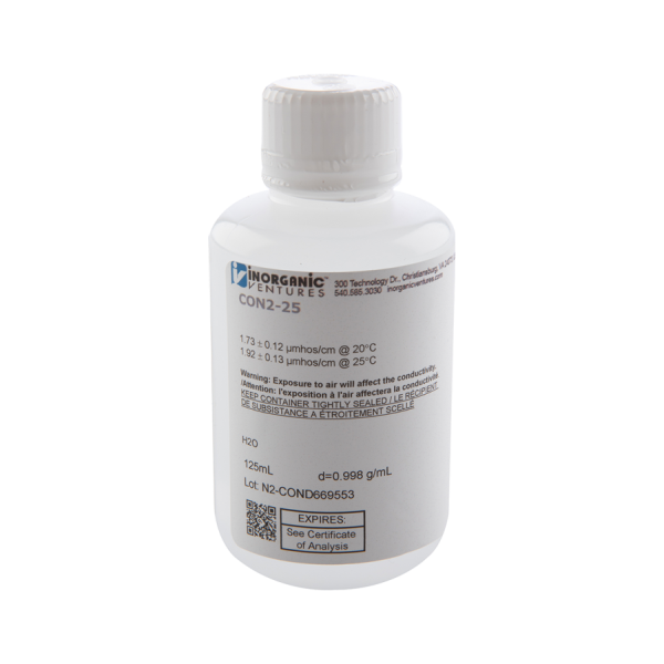 2uS/cm CONDUCTIVITY, 125mL