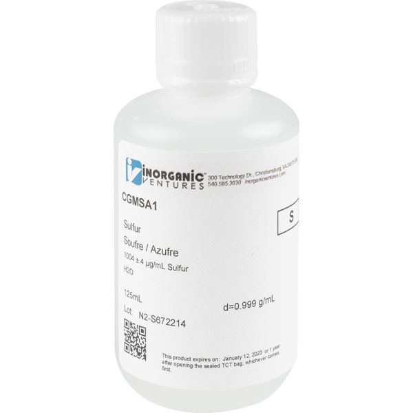 1000ug/mL SULFUR MSA 125mL