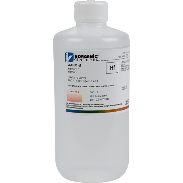 1000ug/mL HAFNIUM 500mL for AA