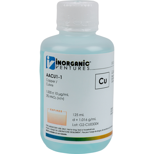 1000ug/mL COPPER 125mL for AA