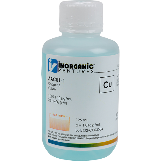 1000ug/mL COPPER 125mL for AA