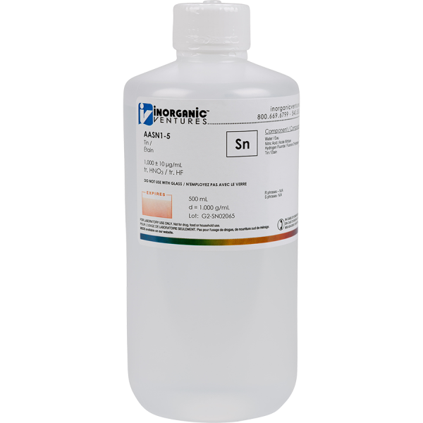 1000ug/mL TIN 500mL for AA