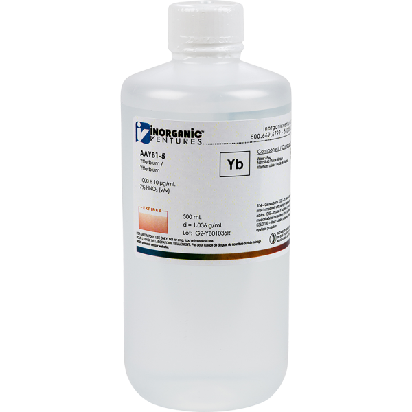 1000ug/mL YTTERBIUM 500mL for AA
