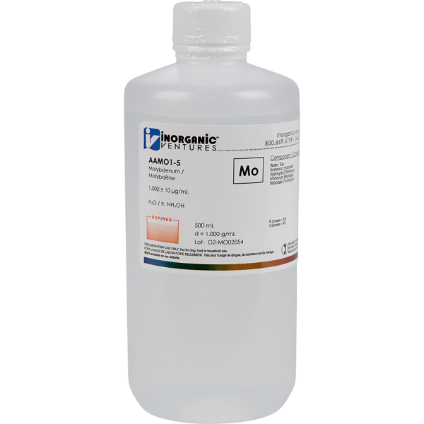 1000ug/mL MOLYBDENUM 500mL for AA