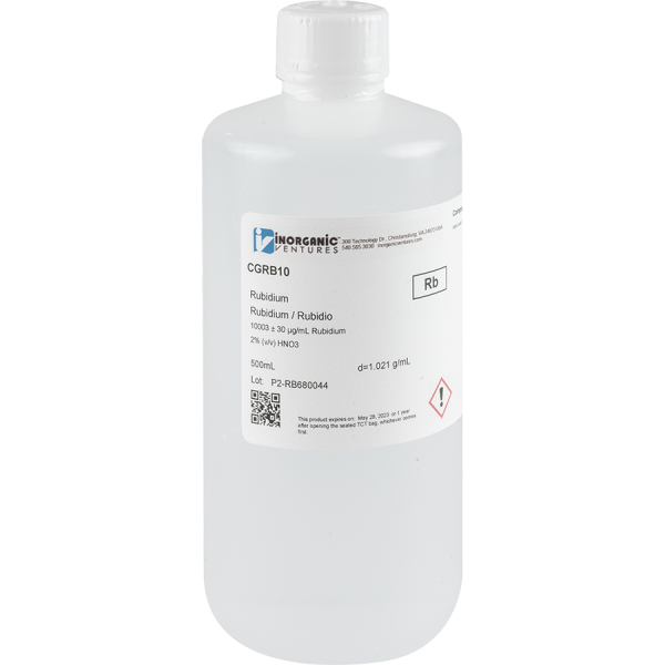 10,000ug/mL RUBIDIUM 500mL