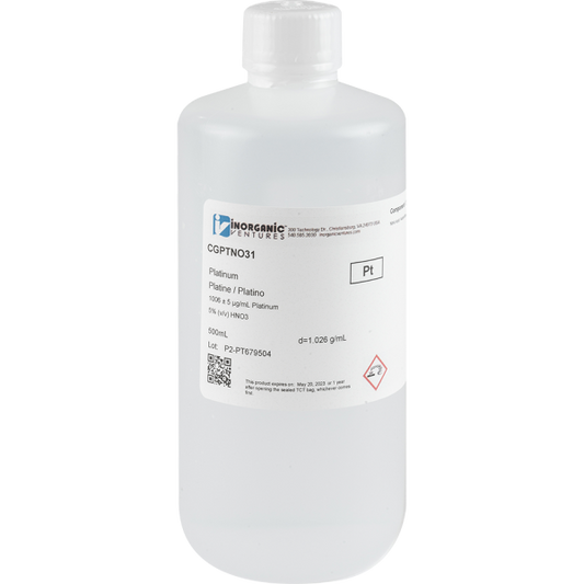1000ug/mL Cl FREE PLATINUM HNO3 500mL