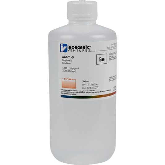 1000ug/mL BERYLLIUM 500mL for AA