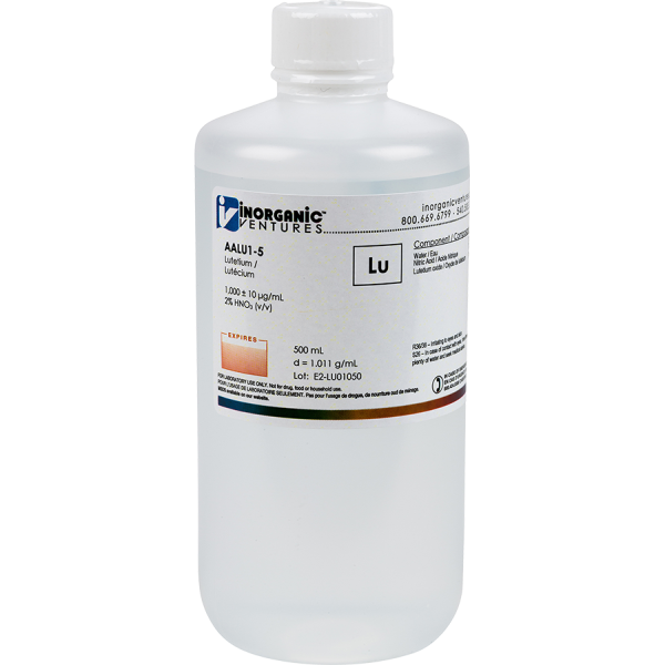 1000ug/mL LUTETIUM 500mL for AA