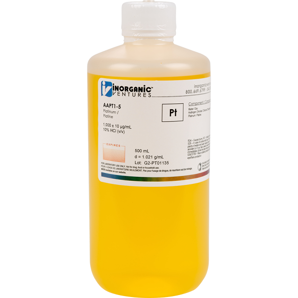 1000ug/mL PLATINUM 500mL for AA