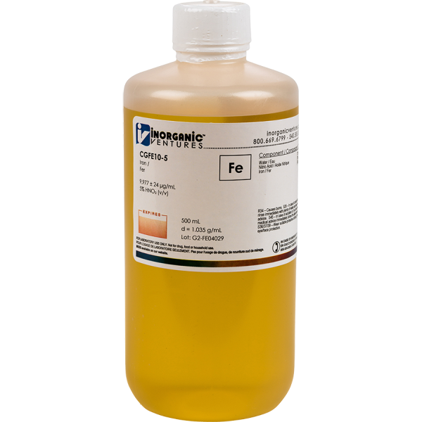 10,000ug/mL IRON 500mL