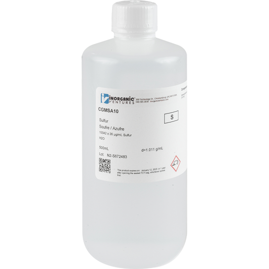 10,000ug/mL SULFUR MSA 500mL