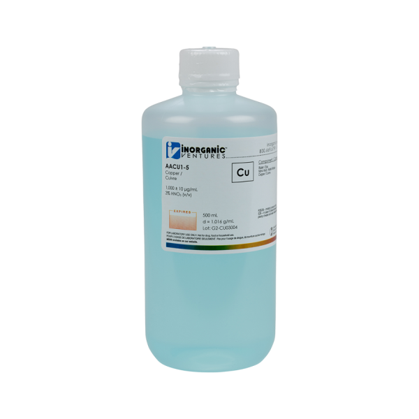 1000ug/mL COPPER 500mL for AA