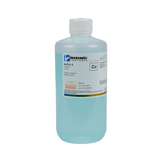 1000ug/mL COPPER 500mL for AA