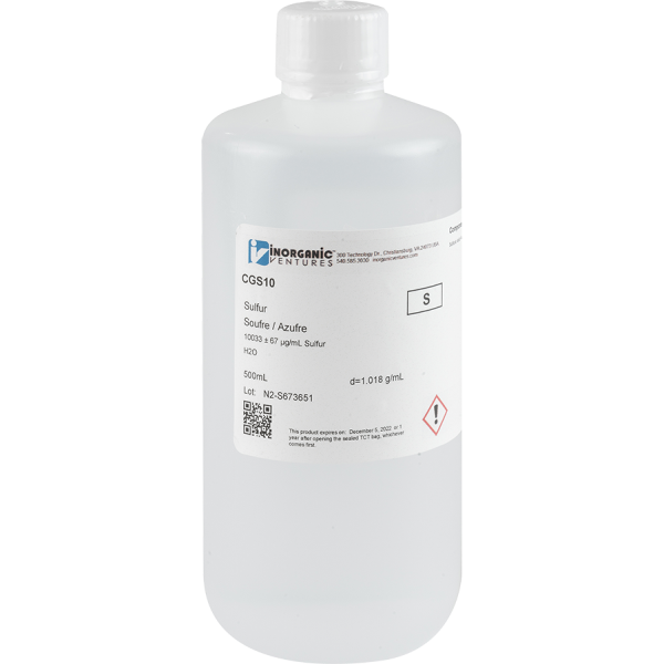 10,000ug/mL SULFUR 500mL