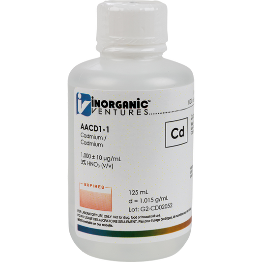 1000ug/mL CADMIUM 125mL for AA