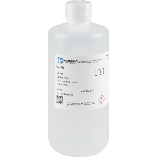 10,000ug/mL LITHIUM 500mL