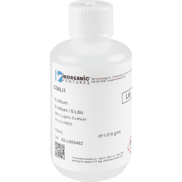 1000ug/mL 6LITHIUM 125mL